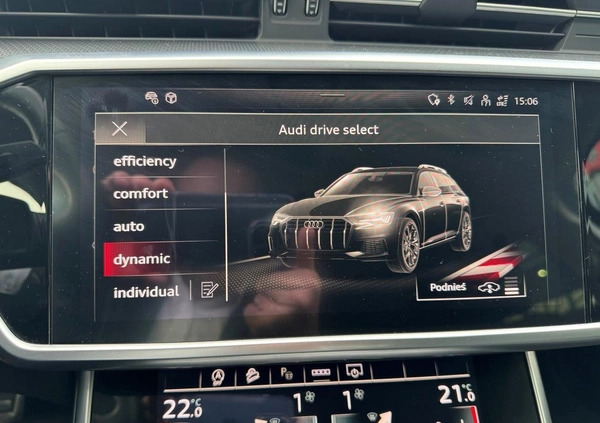 Audi A6 Allroad cena 204900 przebieg: 61077, rok produkcji 2021 z Węgrów małe 596